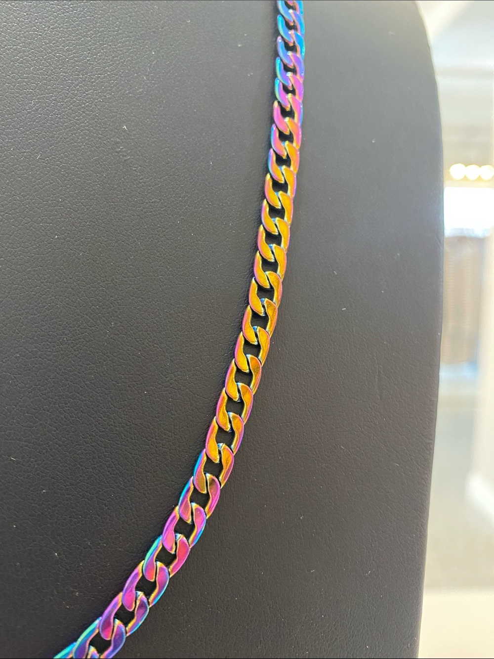 Rainbow Multicolor Cuban Link Necklace - Women's Jewelry